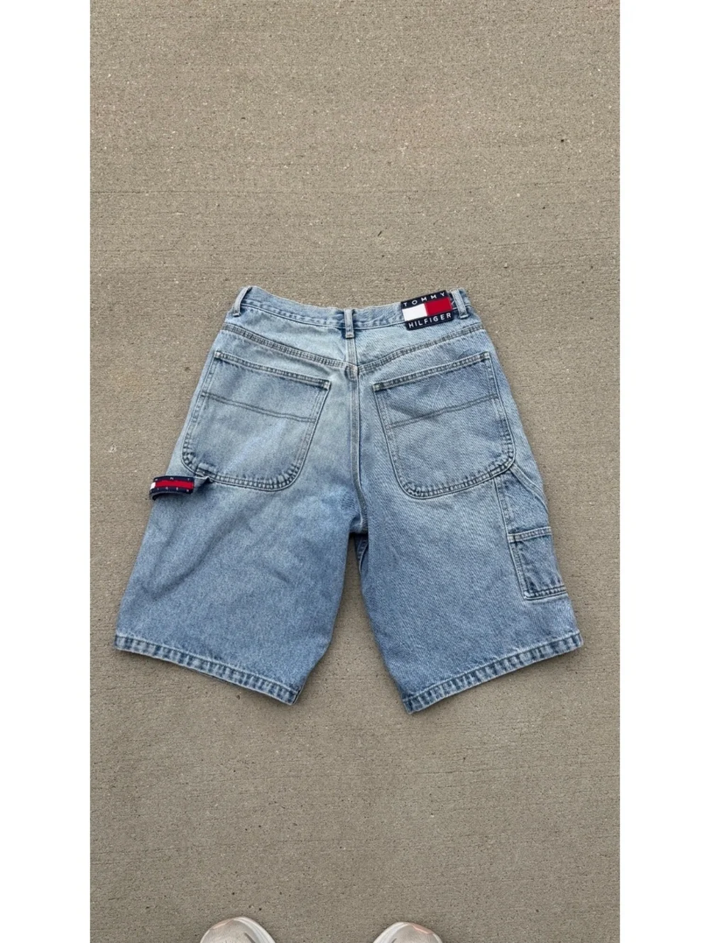 Vintage Tommy Hilfiger Light Blue Denim Shorts Size 32